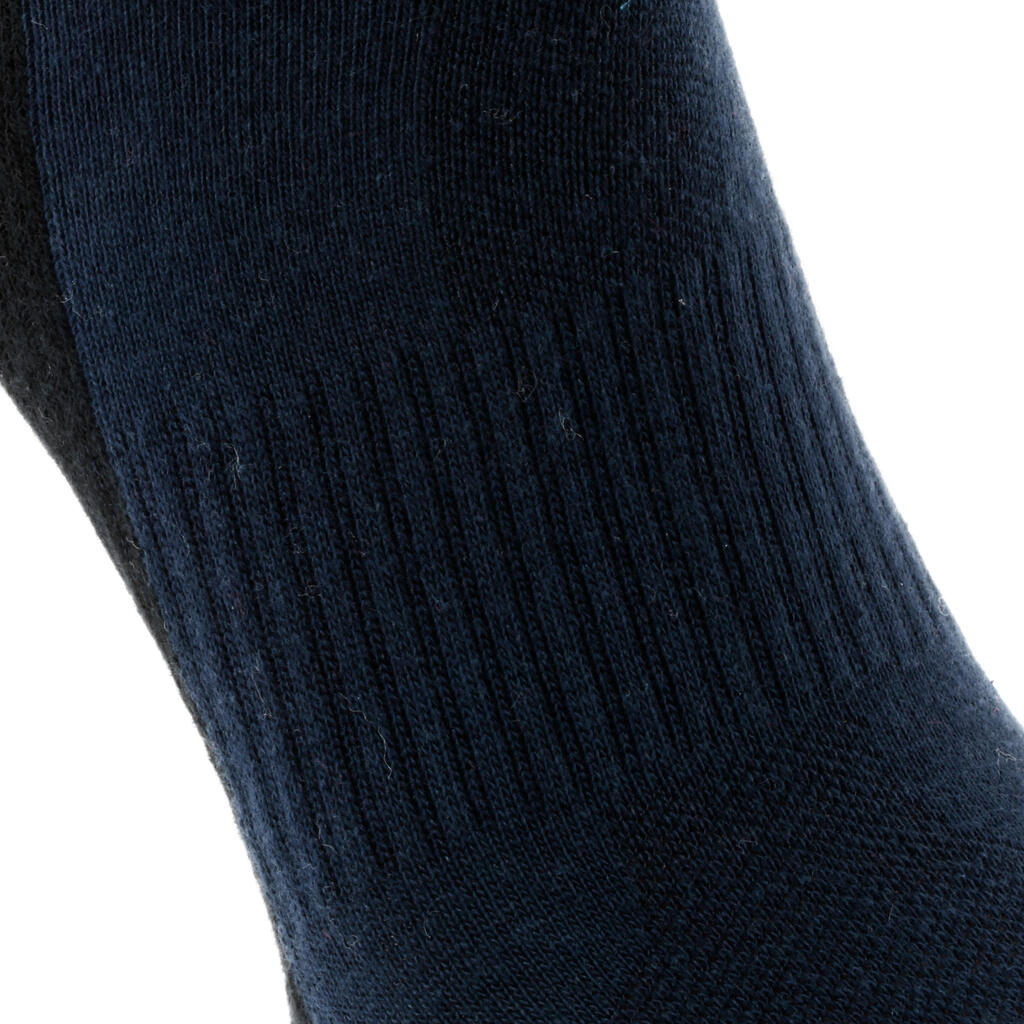 Wandersocken Naturwandern NH100 halbhoch 2 Paar blau