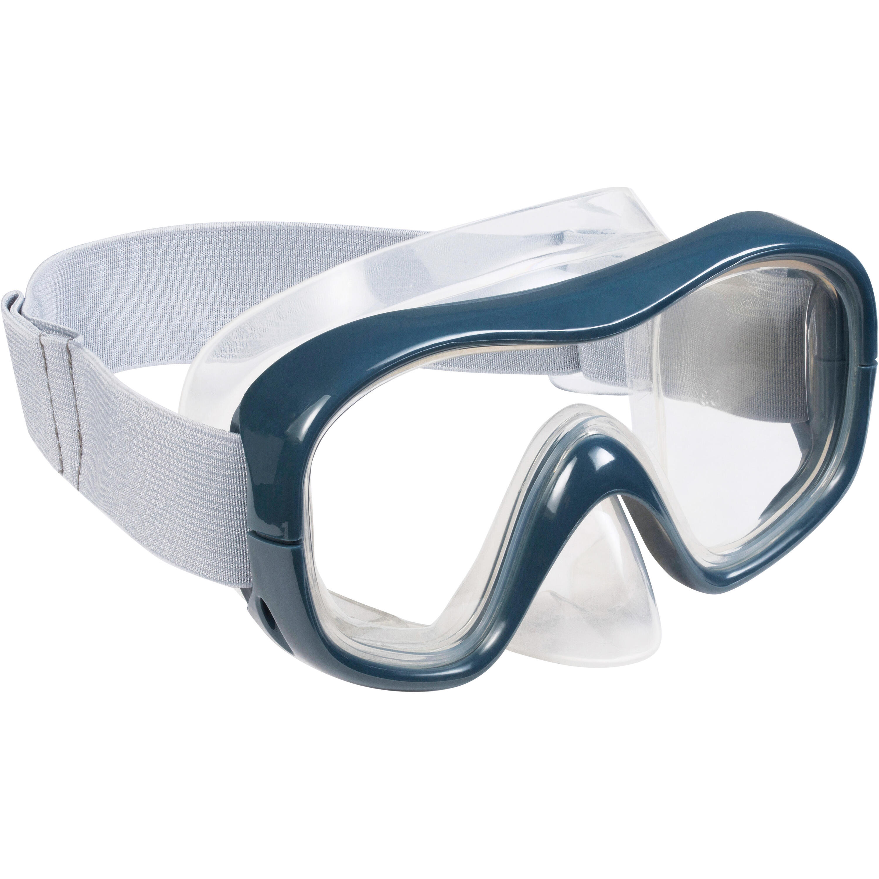 Adult and kids' diving snorkelling Mask and Snorkel kit SNK 500 - grey 2/18