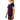 Áo ngắn tay chơi bóng bầu dục FH 500 cho nữ - Mận chín/xanh navy