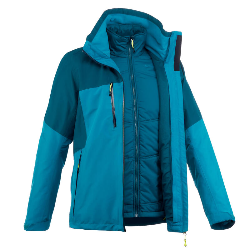 Erkek Su Geçirmez Outdoor Kar Montu/Kışlık Mont - Gri - MH500 -10 °C