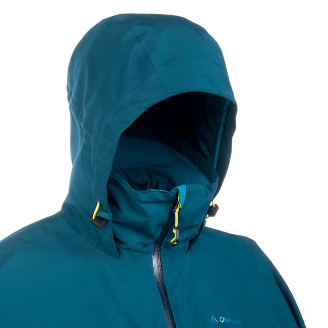 FORCLAZ Rainwarm 500 3-in-1 Men's Trekking Jacket - Turquoise...