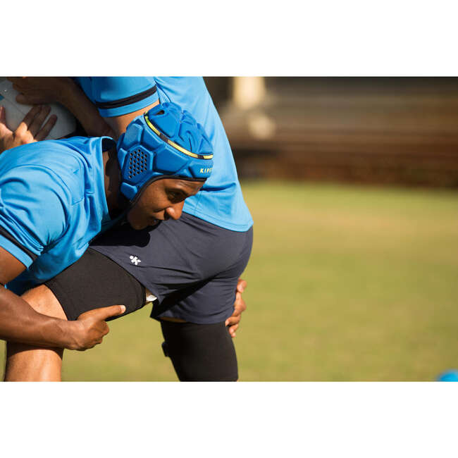 OFFLOAD R500 Rugby Scrum Cap Blue/Yellow Decathlon