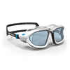 Plavecké okuliare Active 500 veľkosť L bielo-sivé s čírymi očnicami