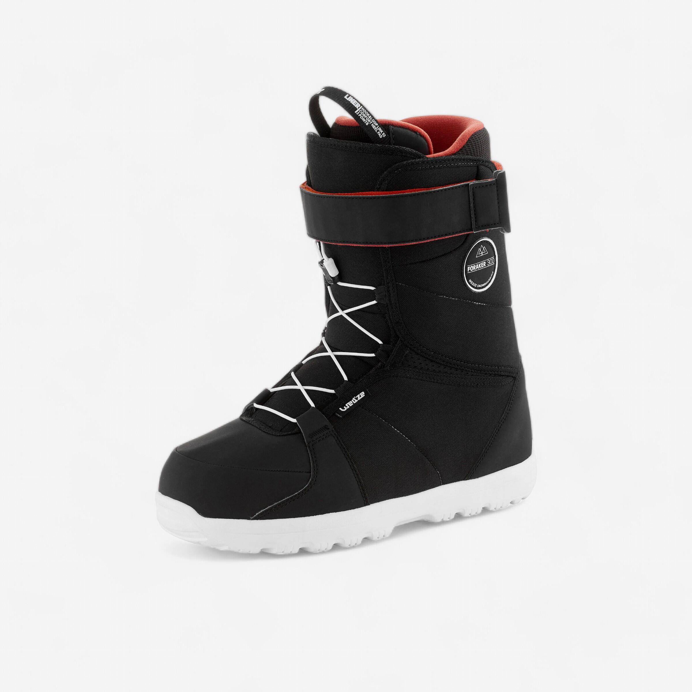 Men's beginner snowboarding boots - Foraker 300 - black -  1