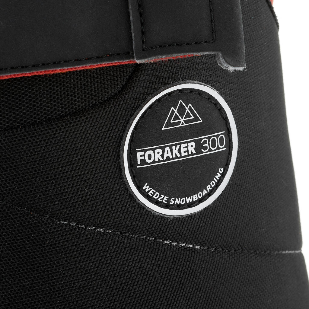 Pánska snowboardová obuv Foraker 300 pre začiatočníkov čierna