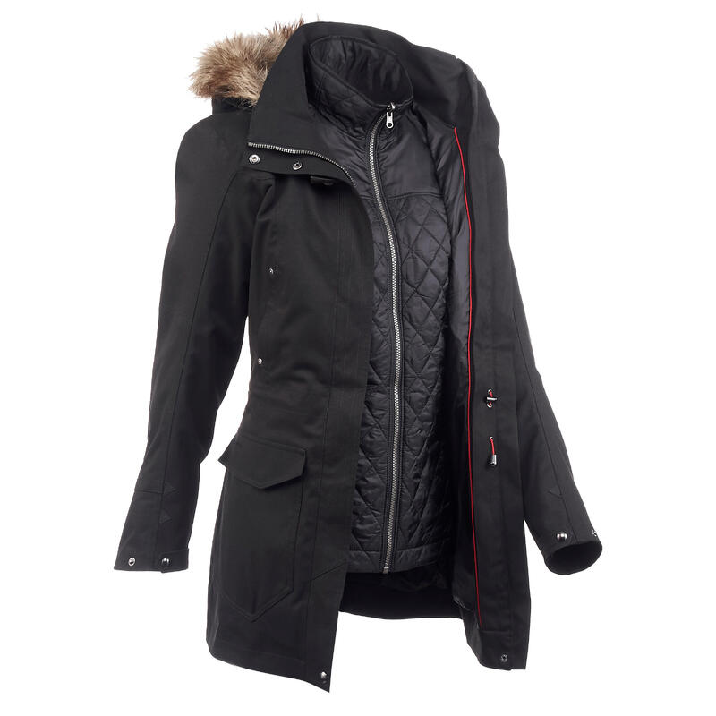 doble Admirable observación Parka de montaña y trekking 3 en 1 impermeable Mujer Forclaz Travel 700 |  Decathlon