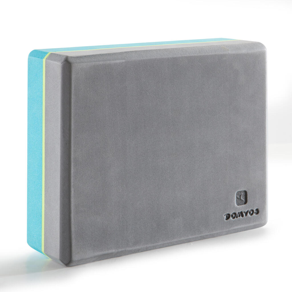 Yoga Foam Block Large - Grey/Blue