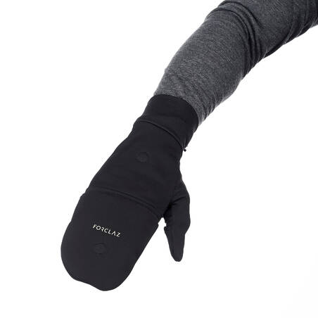 Sarung Tangan Mitten Pendaki Gunung Trek 500 - Hitam