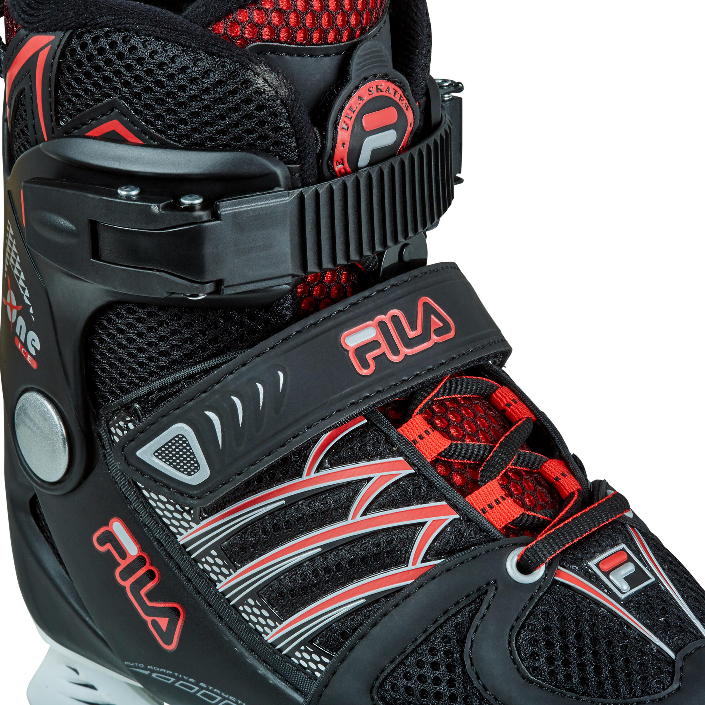 X-One Ice Skates - Black/Red 5/7