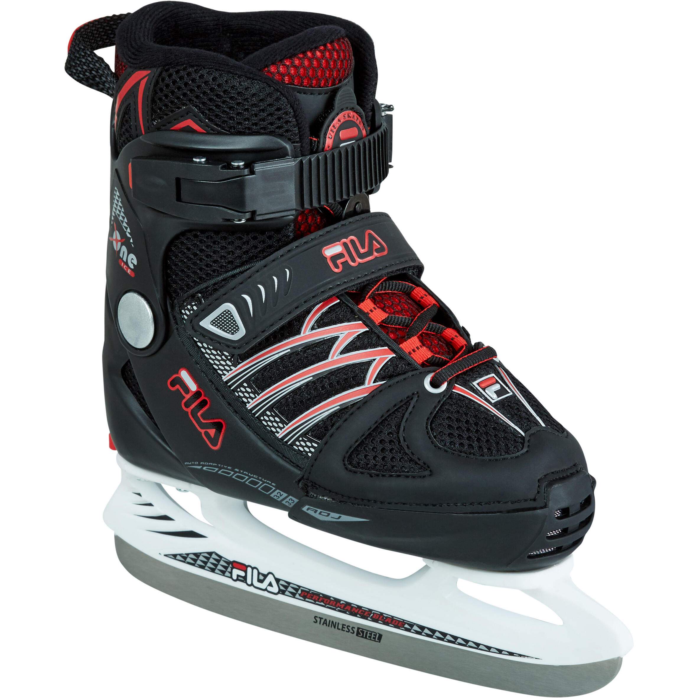 X-One Ice Skates - Black/Red 1/7