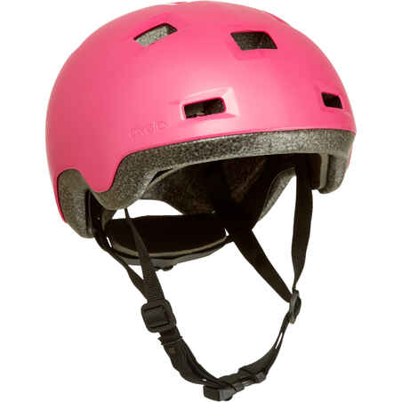 Hjälm inlines/skate/sparkcykel B100 Junior rosa