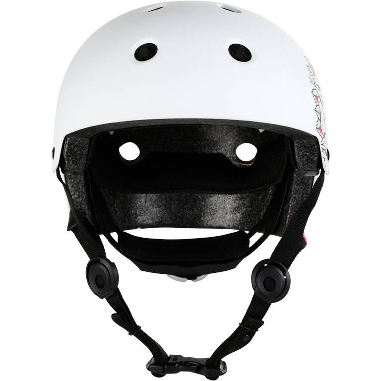 Play 7 Inline Skating Skateboarding Scootering Helmet - White Mandala