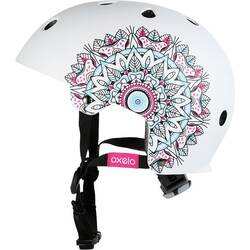 Play 7 Inline Skating Skateboarding Scootering Helmet - White Mandala