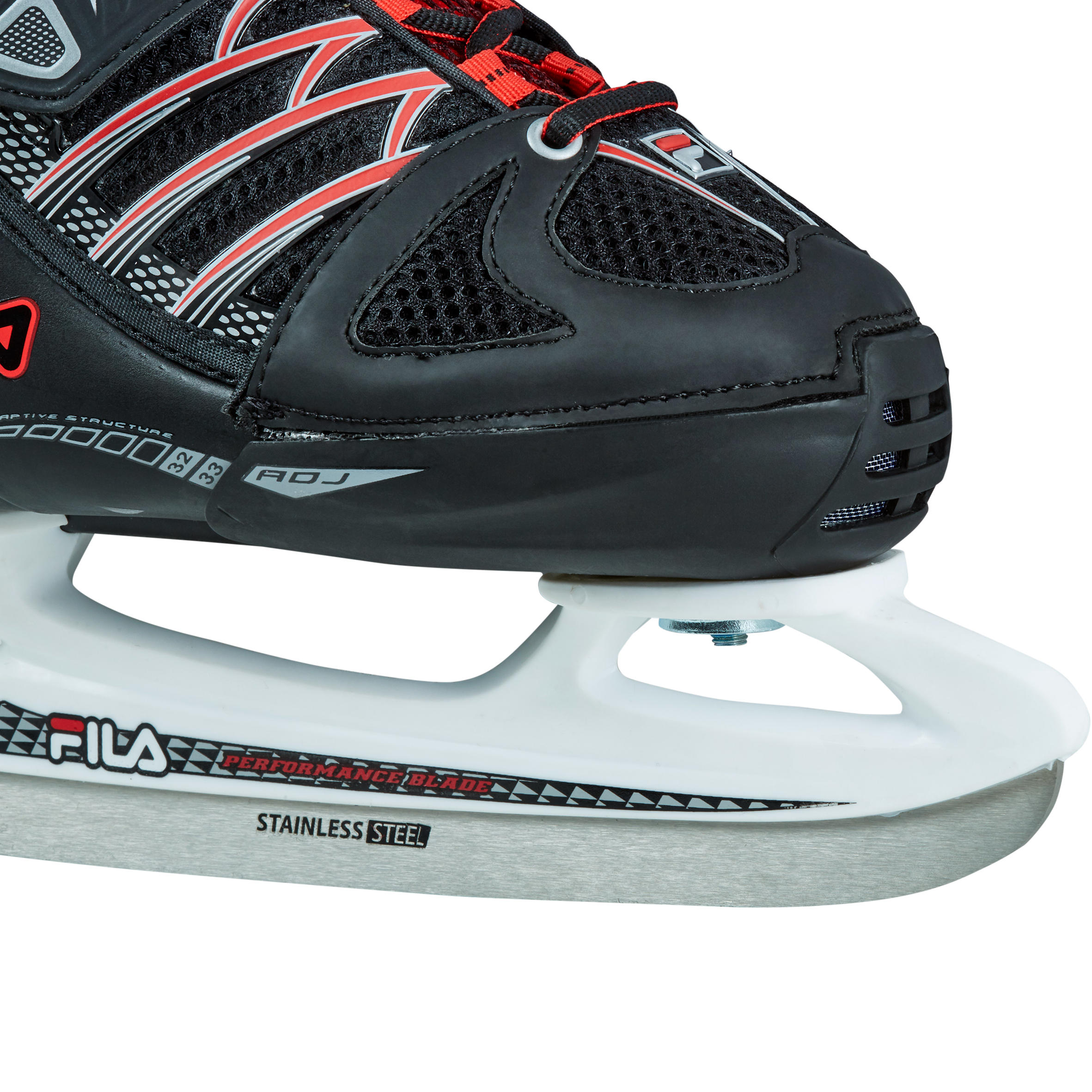 X-One Ice Skates - Black/Red 6/7