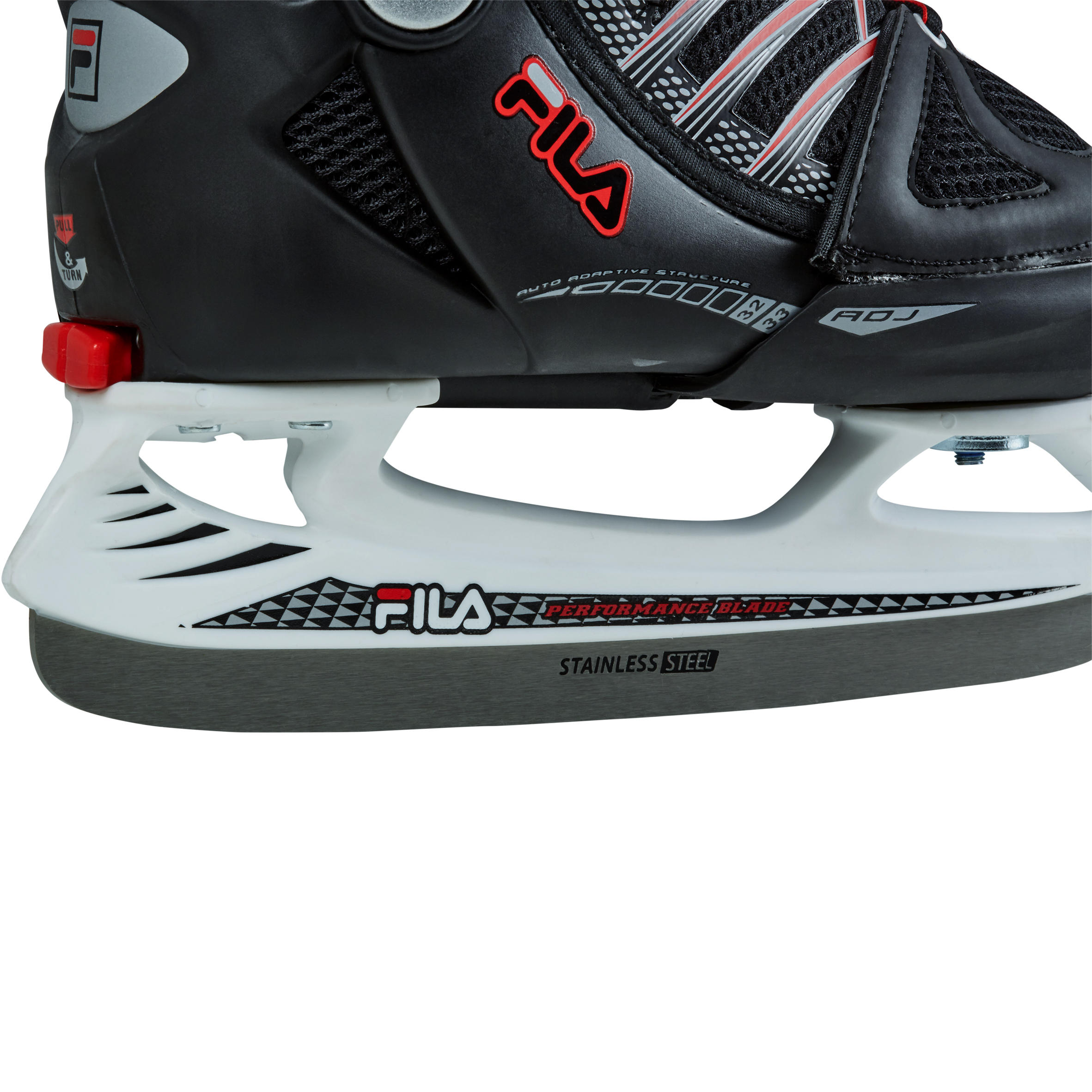 X-One Ice Skates - Black/Red 7/7