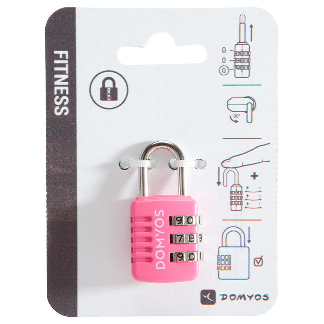 Combination Padlock Pink