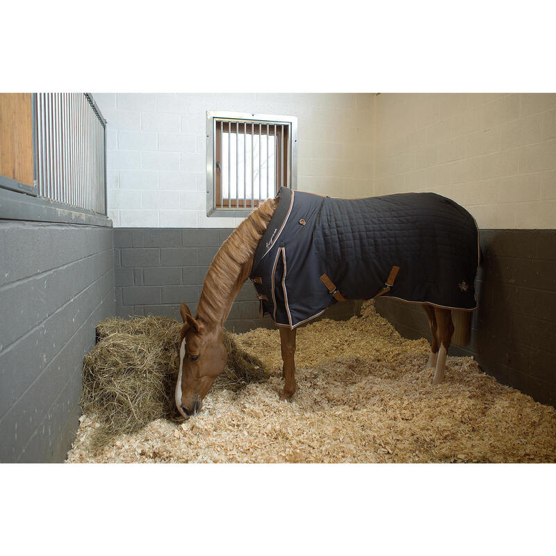 Couverture écurie équitation cheval et poney ST400 gris foncé