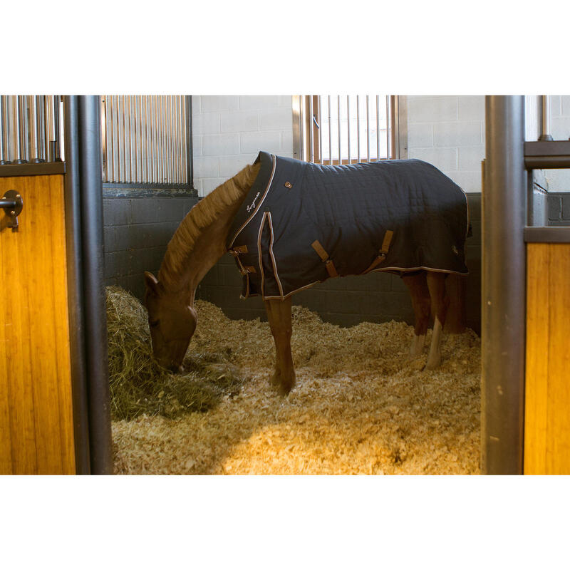 Couverture écurie équitation cheval et poney ST400 gris foncé