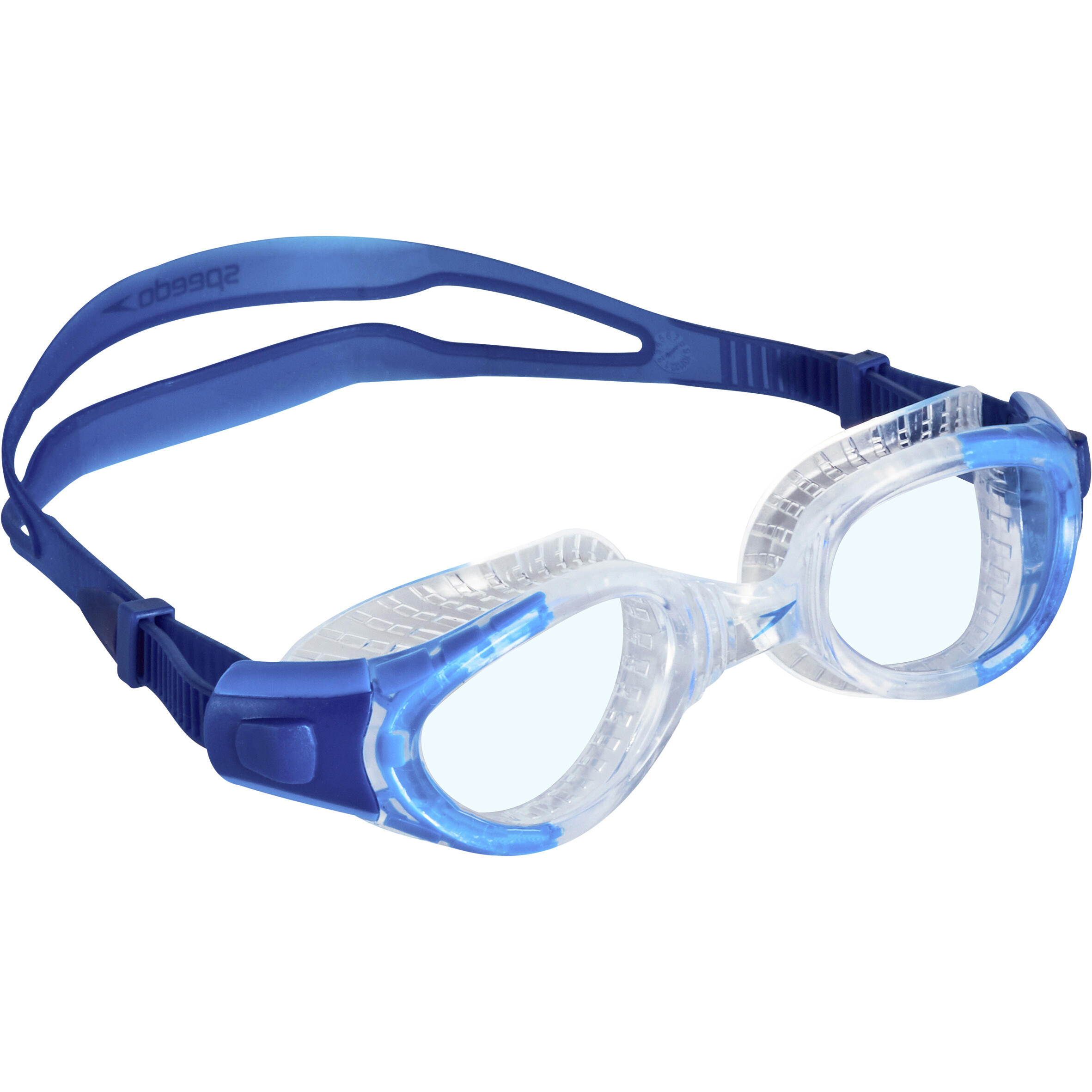 Ochelari Înot Futura Biofuse Flexiseal Lentile Transparente Albastru decathlon.ro imagine noua
