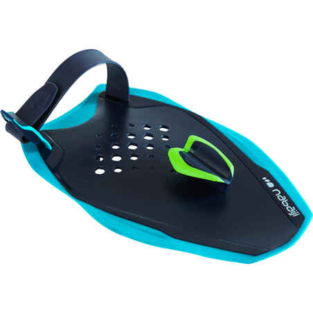 500 QUICK'IN 500 SWIMMING PADDLES, SIZE M - BLUE GREEN