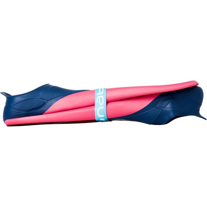 Palmes de Natation Trainfins 500 Bleu Rose