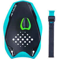 500 QUICK'IN 500 SWIMMING PADDLES, SIZE M - BLUE GREEN