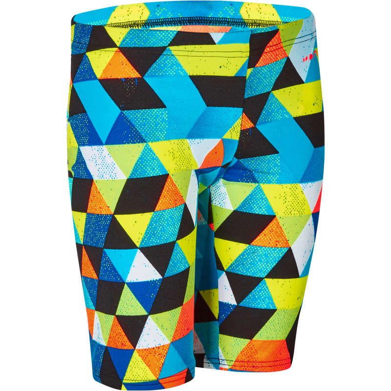 BOY'S SWIMSUITS Swimming - 900 PRINT JAMMER - ALLFOU BLUE NABAIJI - Swimwear