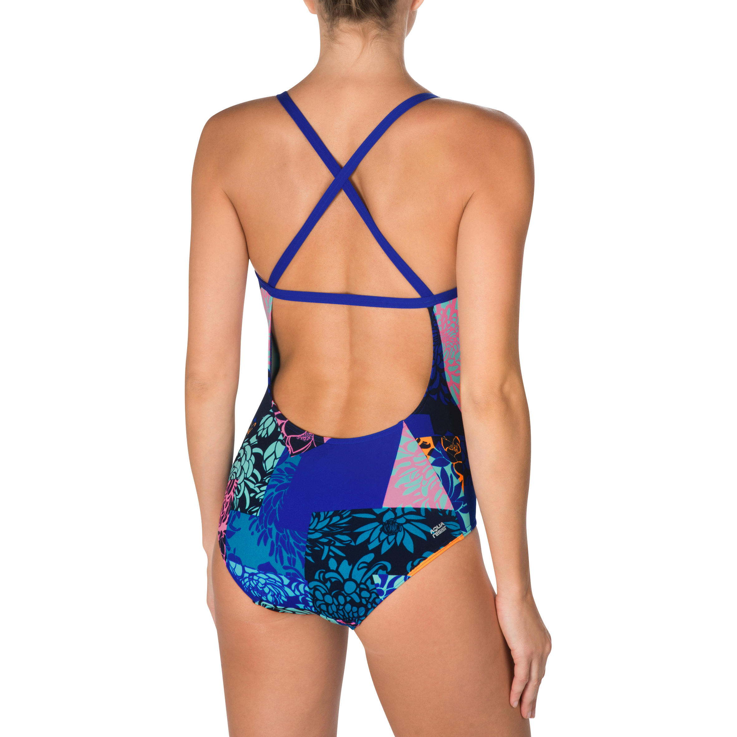 Jade Women's Ultra Chlorine Resistant One-Piece Swimsuit - Blue 2/5