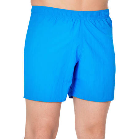 100 BASIC MEN'S SWIMMING SHORTS - LIGHT BLUE