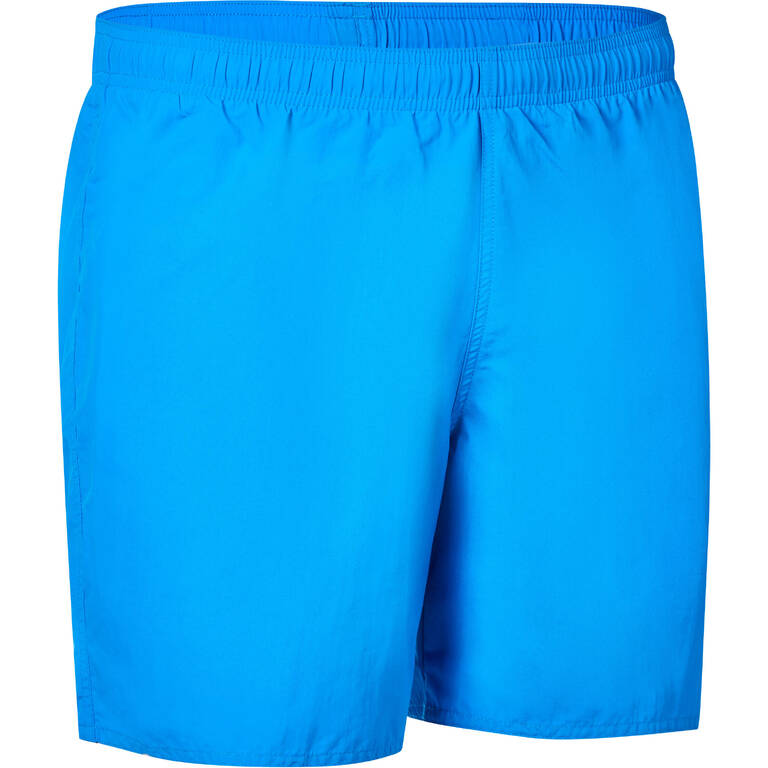 100 BASIC MEN'S SWIMMING SHORTS - LIGHT BLUE