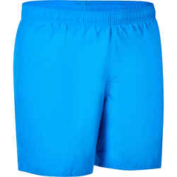 100 BASIC MEN'S SWIMMING SHORTS - LIGHT BLUE