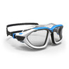 500 ACTIVE Swimming Mask, Size S White Blue, Clear Lenses