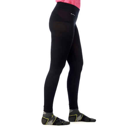 Women's Mountain Trekking Merino Underwear - Trek 500 - Black