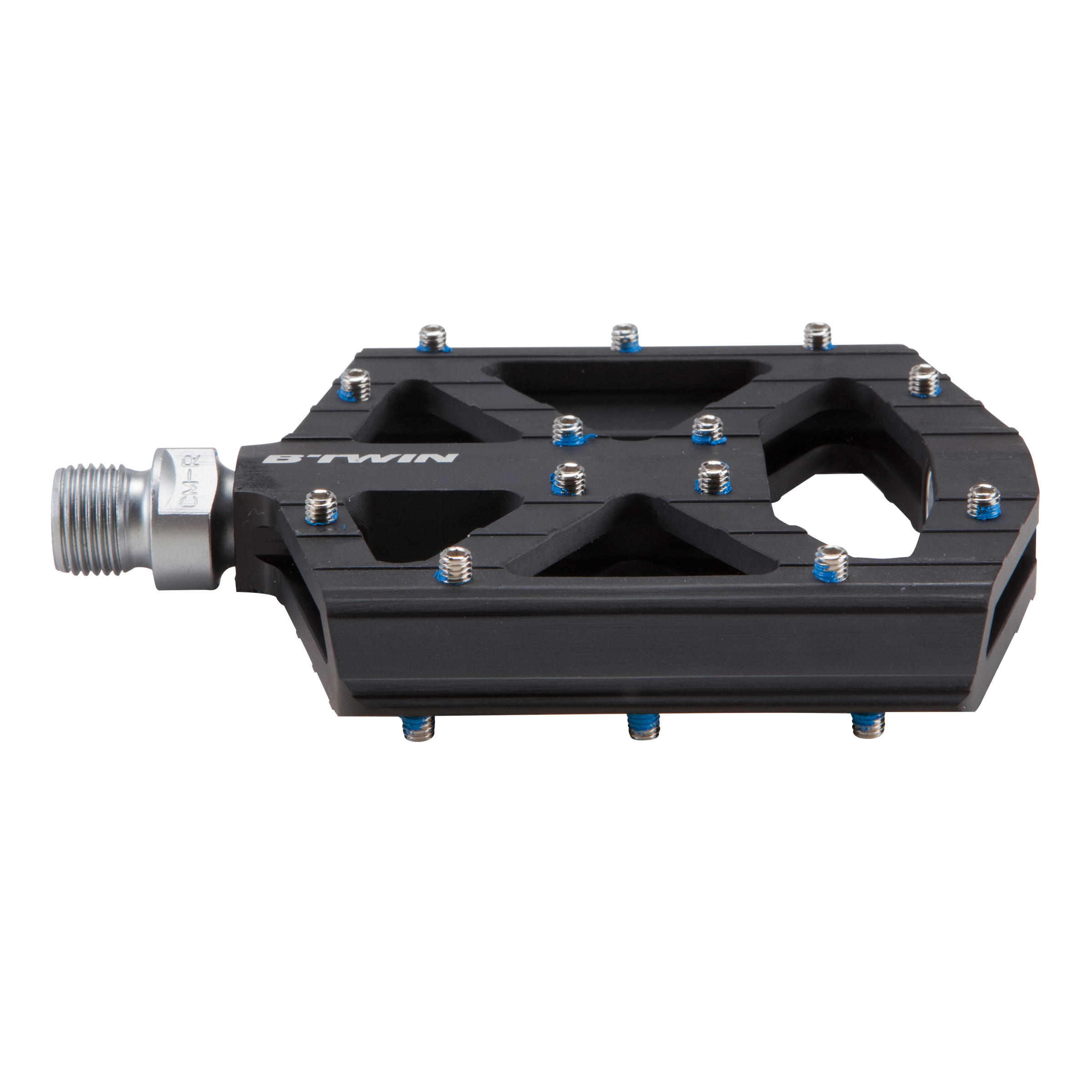 Aluminum Mountain Bike Platform Pedals - 900 Black - ROCKRIDER