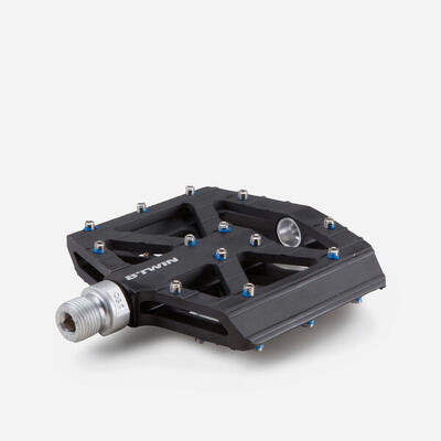 Platte pedalen mtb 900 aluminium zwart