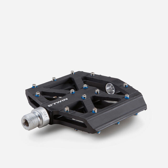 Pédales plates vélo vtt 900 aluminium noire