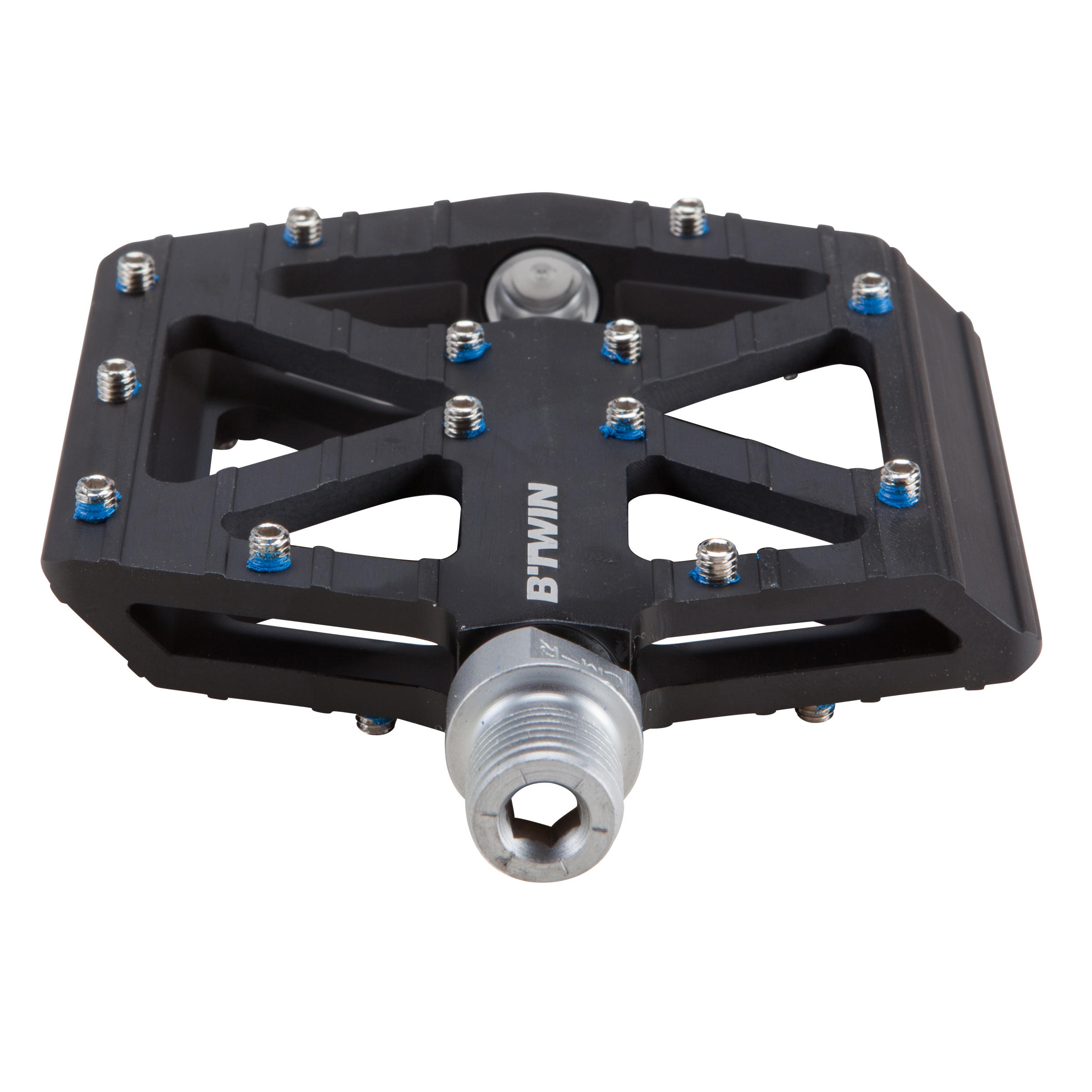 Aluminium Mountain Bike Platform Pedals 900 Black ROCKRIDER