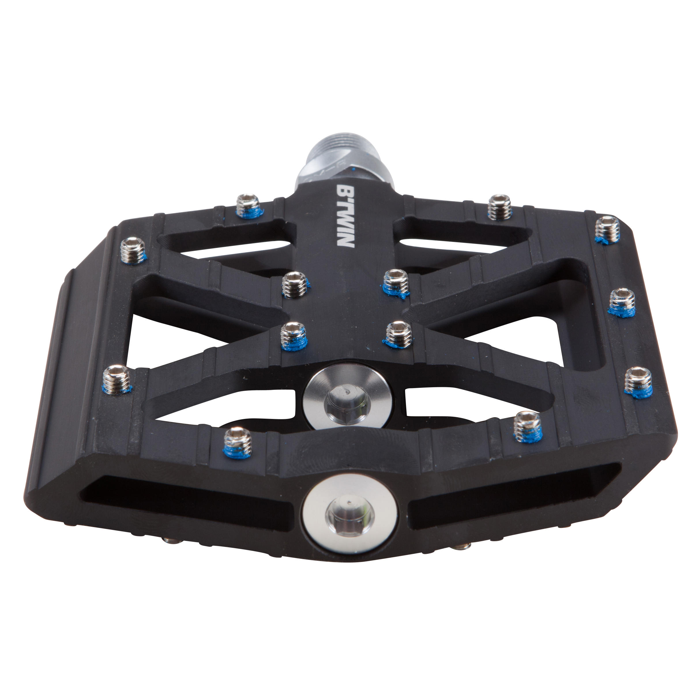 Aluminum Mountain Bike Platform Pedals - 900 Black - ROCKRIDER