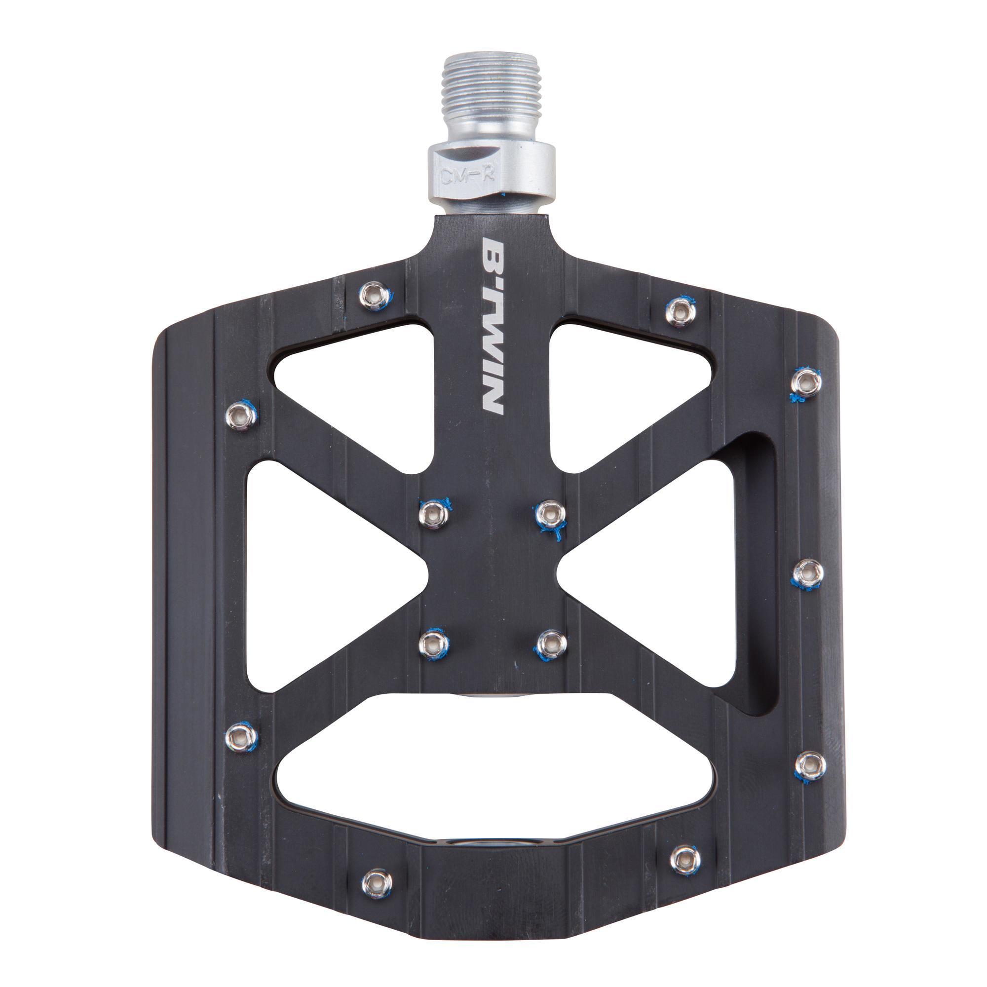 PEDALES PLATES VELO VTT 900 ALUMINIUM NOIRES ROCKRIDER Decathlon