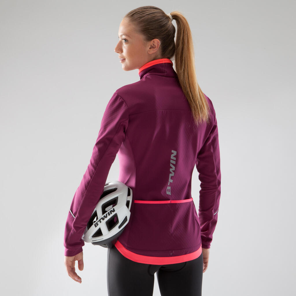 500 Women's Cycling Jacket - Purple/Pink