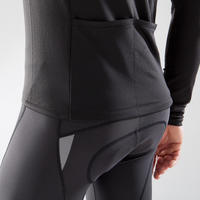 MAILLOT MANCHES LONGUES HOMME VELO ROUTE ESSENTIEL NOIR