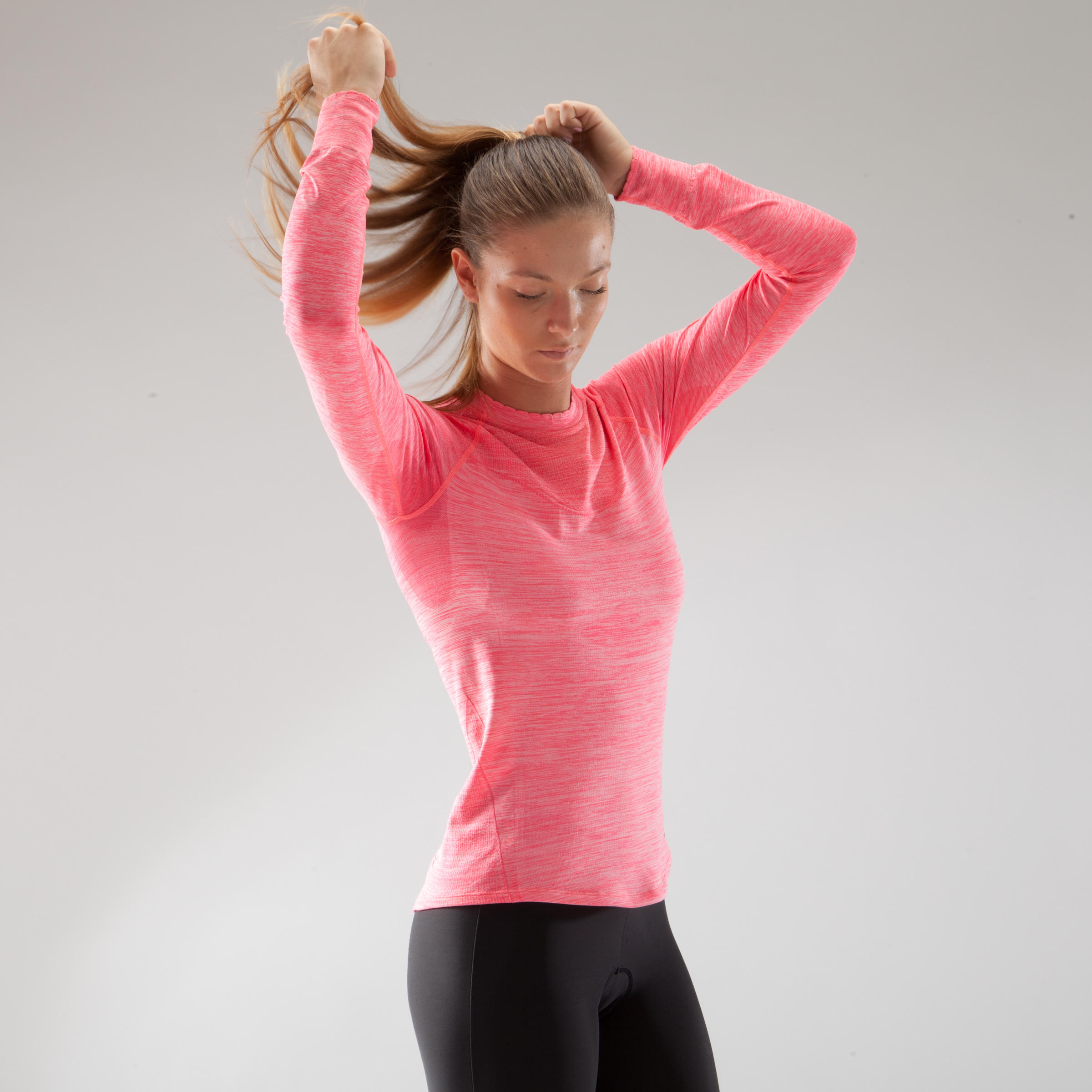 500 Women's Long-Sleeved Cycling Base Layer - Pink 6/12