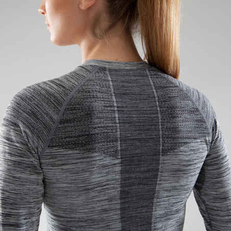 500 Women's Long-Sleeved Cycling Base Layer - Grey