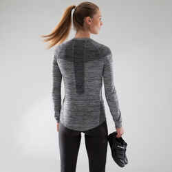 500 Women's Long-Sleeved Cycling Base Layer - Grey