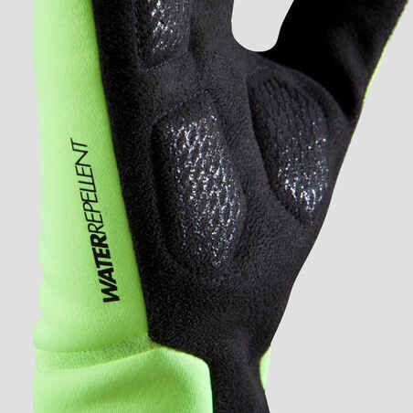Spring/Autumn Cycling Gloves 500 - Neon Yellow