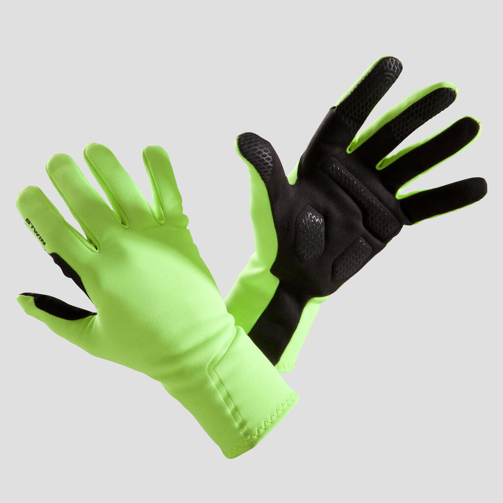 Fahrrad-Winterhandschuhe 500 neongelb