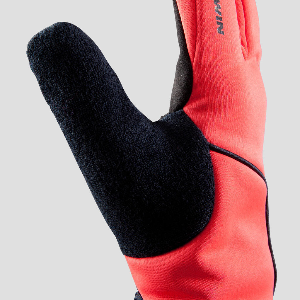 Fahrradhandschuhe 500 kühles Wetter orange