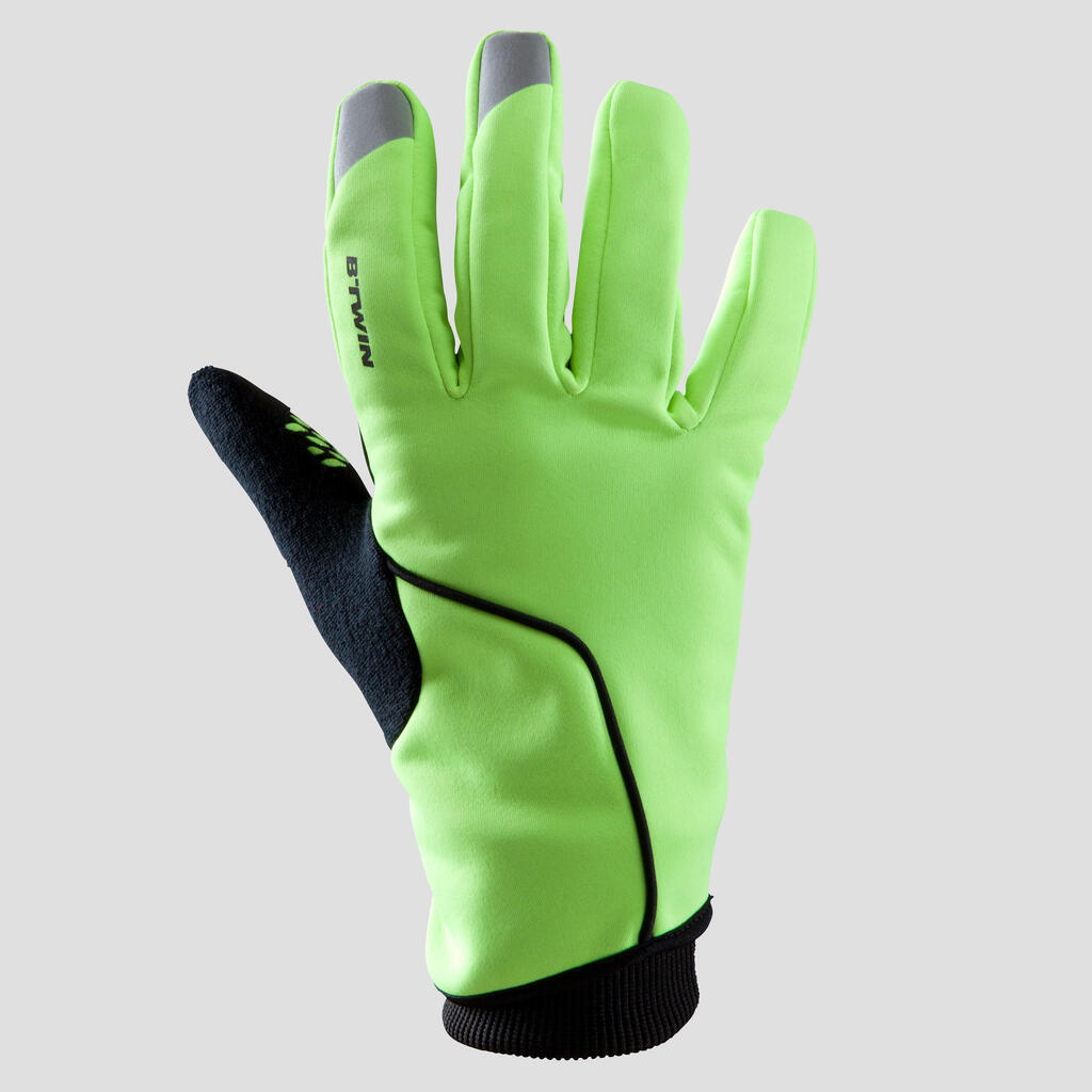 Fahrradhandschuhe 500 kühles Wetter orange