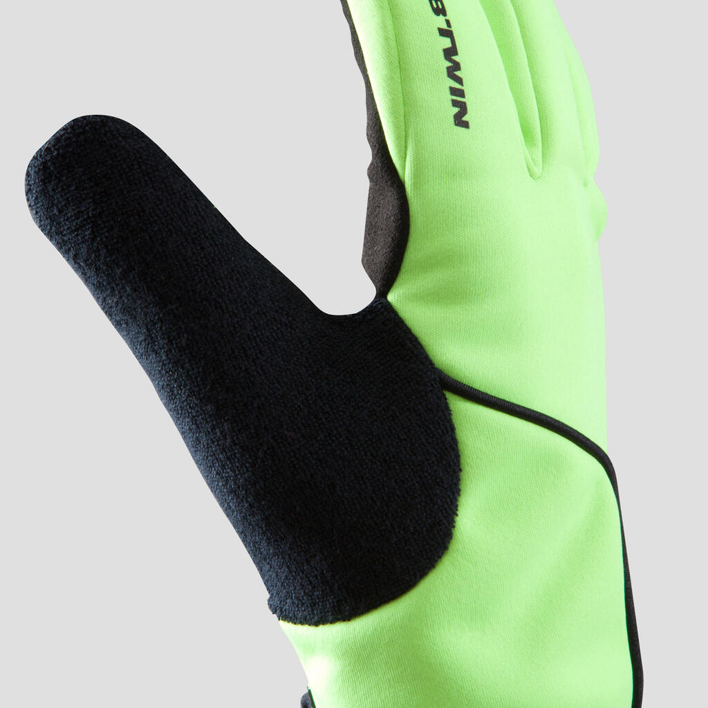 Fahrradhandschuhe 500 kühles Wetter orange