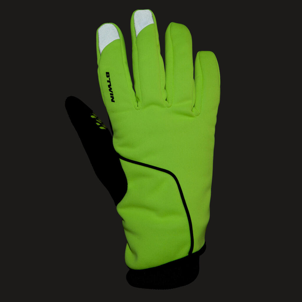 Fahrradhandschuhe 500 kühles Wetter orange